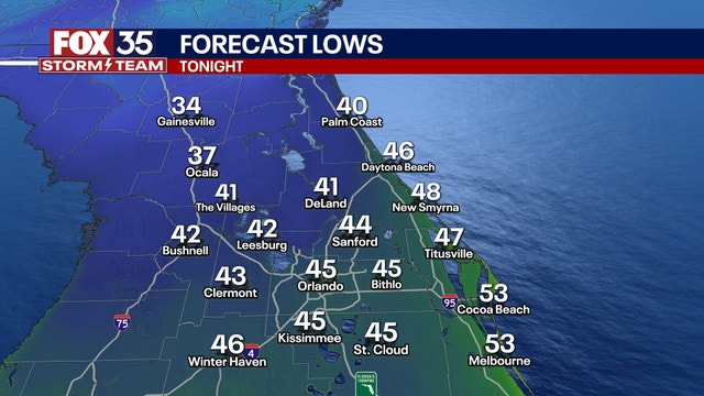 Orlando weather: Clouds, light breeze and low temperatures expected for tonight, warmer temps ahead