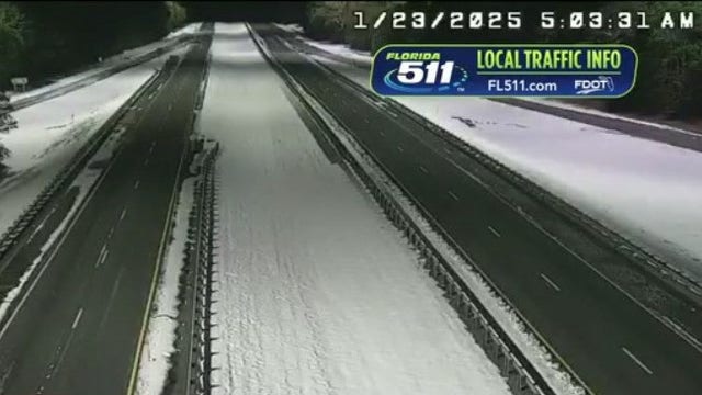 I-10 closed at Florida-Alabama state line due to lingering snow: FDOT