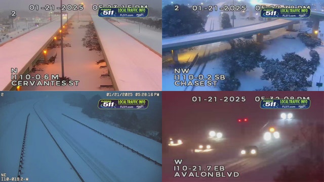 Snow falls in Florida Panhandle, prompting closure of I-10