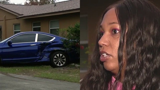 Police pursuit of felon ends in woman's yard, leaving her without a drivable car