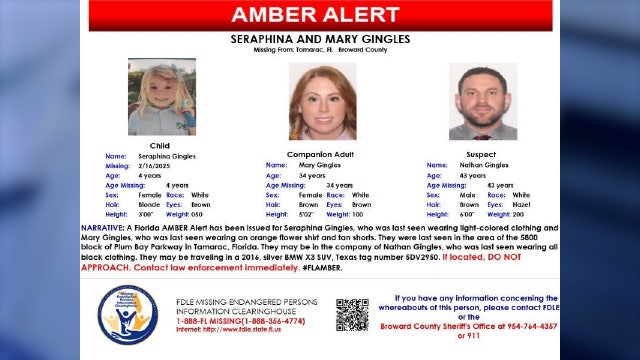 4-year-old girl safe, mom dead, father arrested in Florida Amber Alert: Deputies