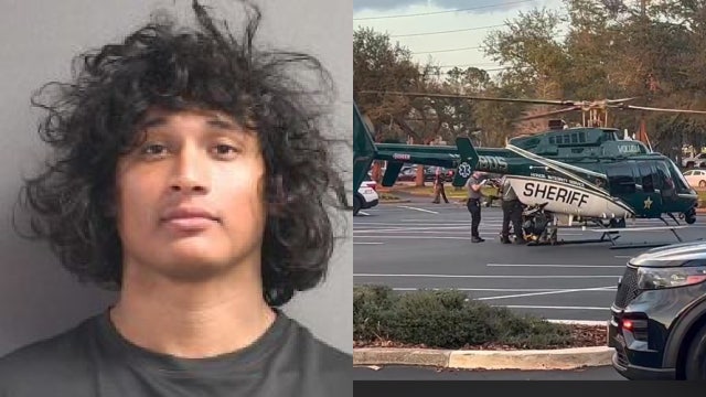 Man stabbed in DeLand shopping plaza, airlifted to hospital, suspect in custody, according to police