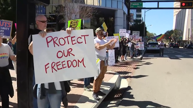 Not My Presidents Day Rally: Groups gather in downtown Orlando