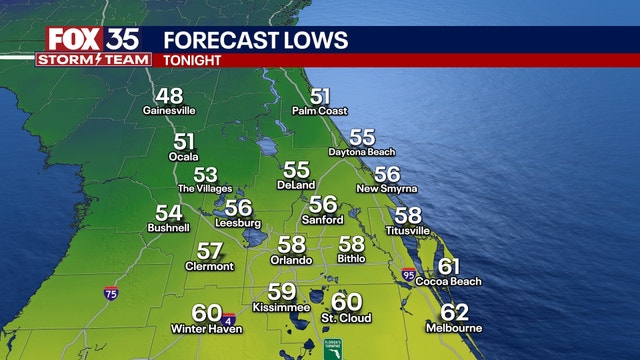 Orlando weather: Temperatures to drop slightly overnight following cold front: How cold will it get?