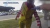 Video: Florida man dressed as clown taken down by officers for allegedly trespassing