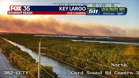 Wildfire shuts down US 1 in Florida Keys, burns 2,000 acres