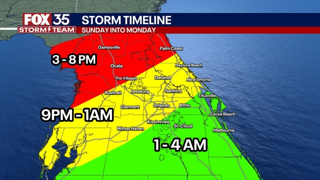 Severe weather threat this weekend in Florida: Timeline, Orlando forecast, impacts