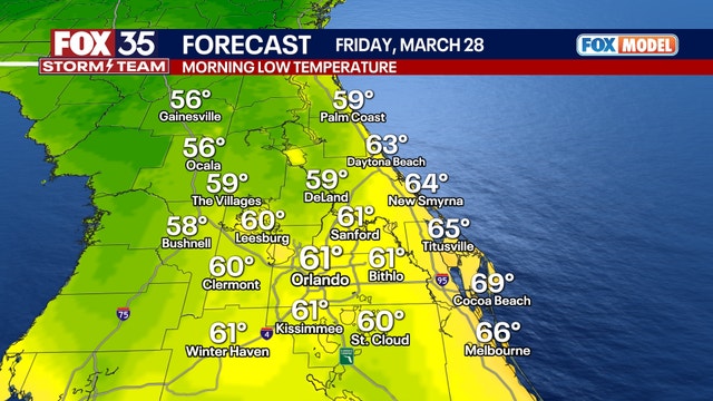 Orlando weather: Cool & clear tonight, expect a warm & sunny Friday ahead of weekend storms