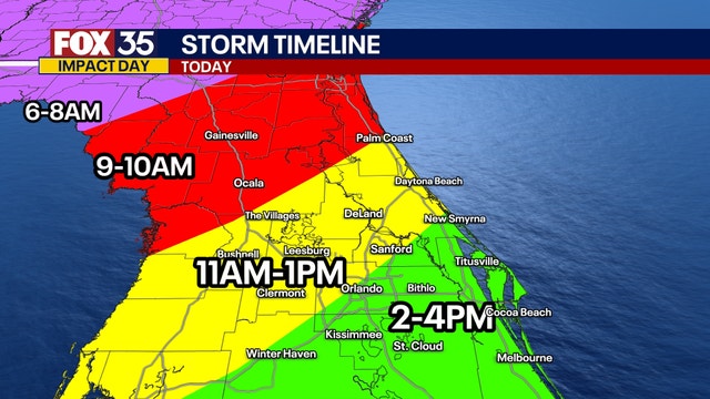 Live Radar: Severe storm forecast, timeline, main impacts