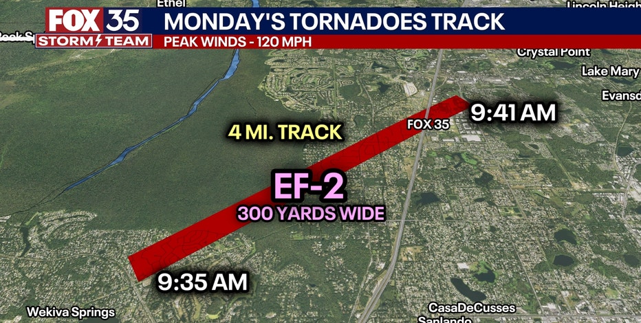 Path of EF2 tornado that hit Florida: see timeline, impacts to