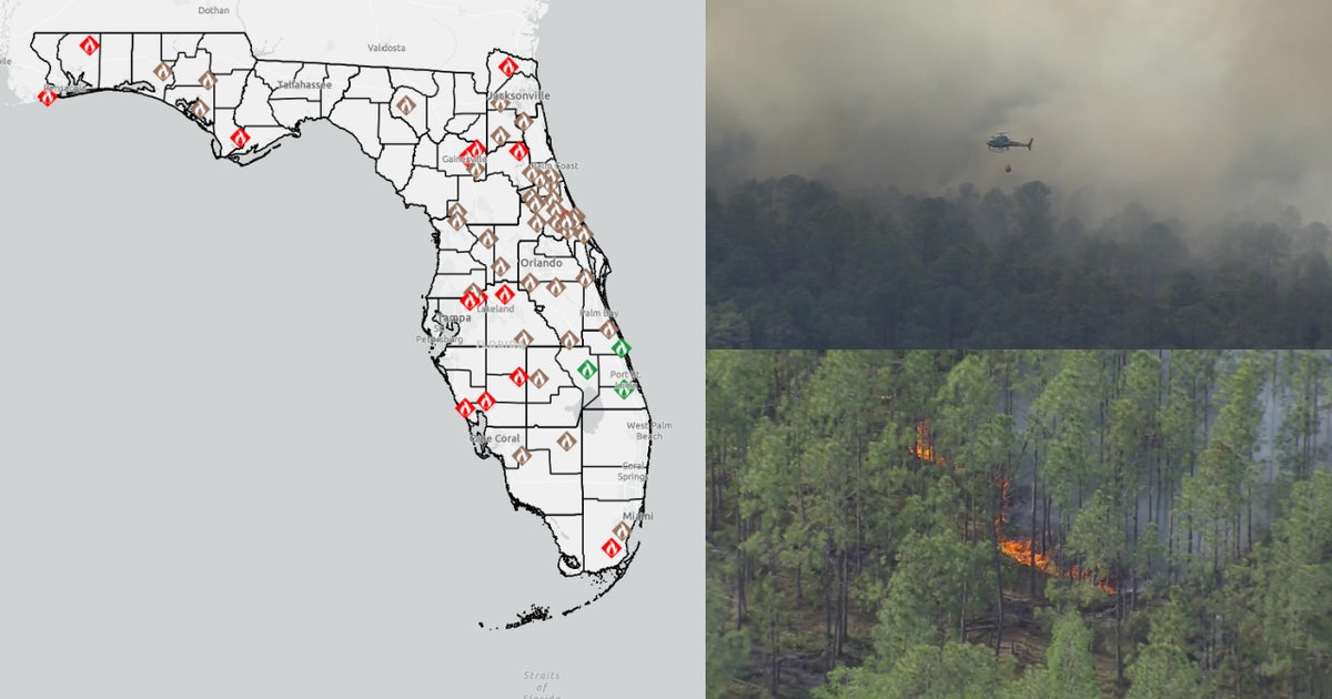 Florida Wildfire Map Active Fires Burning In The State FOX 35 Orlando Florida Map 