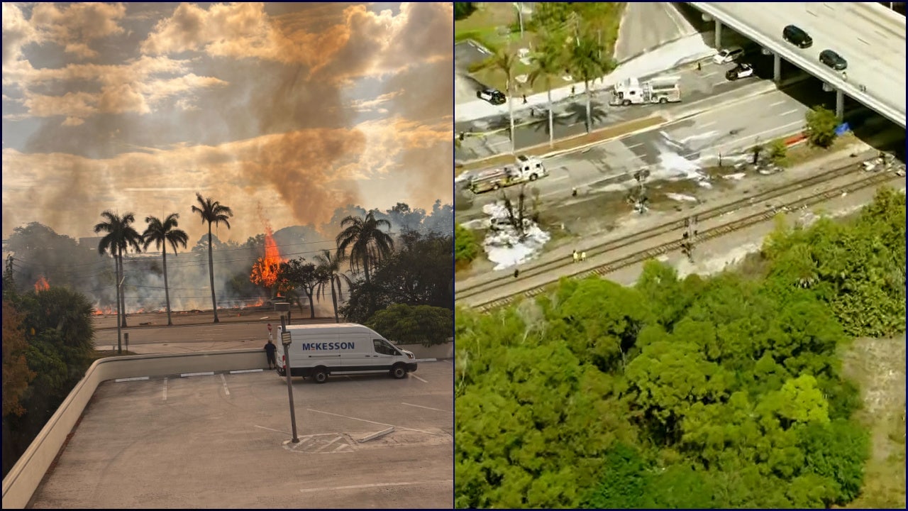 Small Plane Crashes Near Highway in Boca Raton, Florida