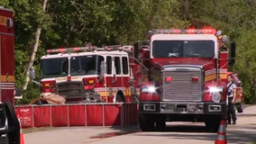Orange County firefighters battle house fire on North Christmas Road