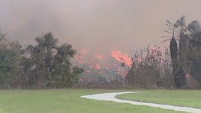 Brevard County to issue burn ban as Palm Bay fire sends smoke over I-95