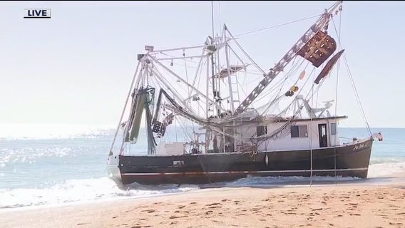 Shrimp boat washes ashore in Flagler Beach, officials say