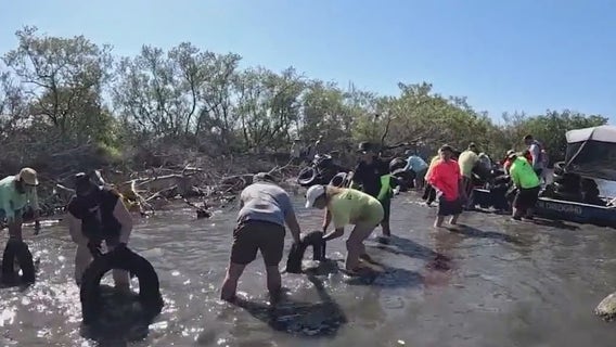 Hundreds of tires dumped in Indian River Lagoon finally being removed after decades