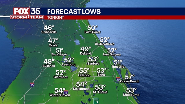 Orlando weather: Breezy and clear skies, chilly temperatures through overnight