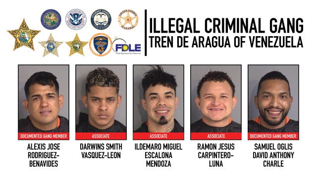 5 undocumented immigrants linked to Venezuelan 'Tren De Argua' gang arrested in Florida: officials