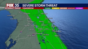 Orlando weather: Cloudy skies with a few scattered showers possible through the night