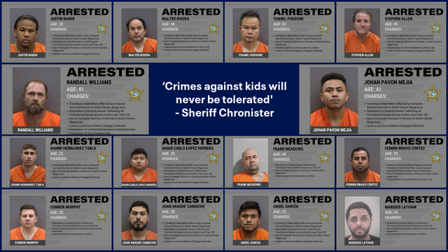 15 arrested in Florida in human trafficking operation, deputies say