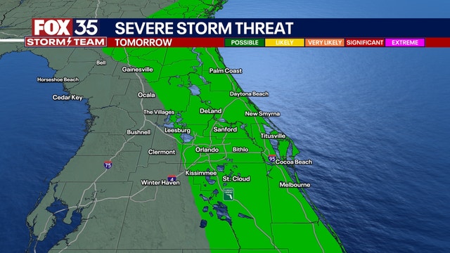 Orlando weather: Cloudy skies with a few scattered showers possible through the night