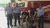 Motorcycle crash survivor reunites with firefighters who saved his life