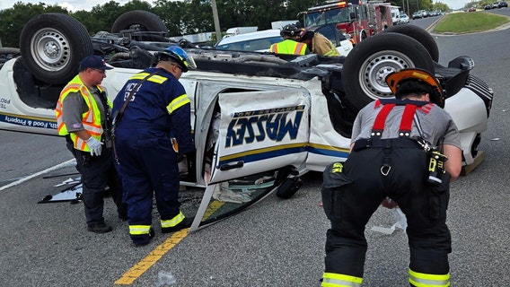 Driver rescued after rollover crash on SW 6th Place in Ocala