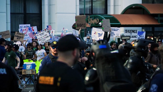 How many people attended 'No Kings' protests in Orlando, Central Florida?