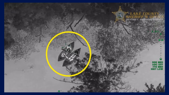 Watch: Family kayaking rescued from water by Lake County deputies