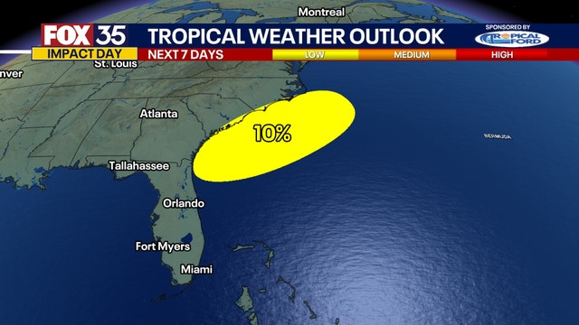 What are the chances for tropical development for disturbance near Florida?