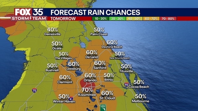 Orlando weather: Afternoon showers and storms to bring rain, lightning, hail and gusty winds