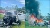 Daytona Beach crash: 1 pulled from fiery car by bystanders, officials say