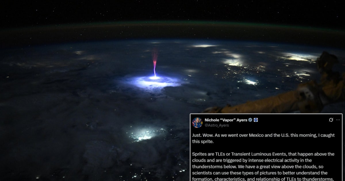 Astronaut photographs elusive luminous event from far above Earth