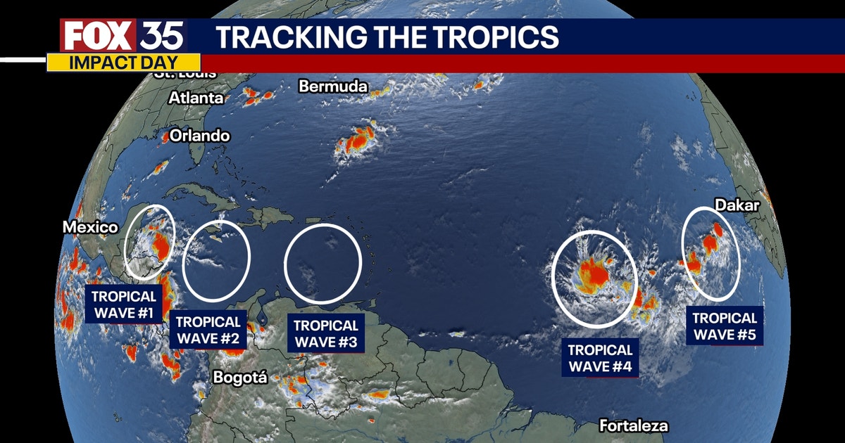 5 tropical waves in the Atlantic being monitored for potential ...
