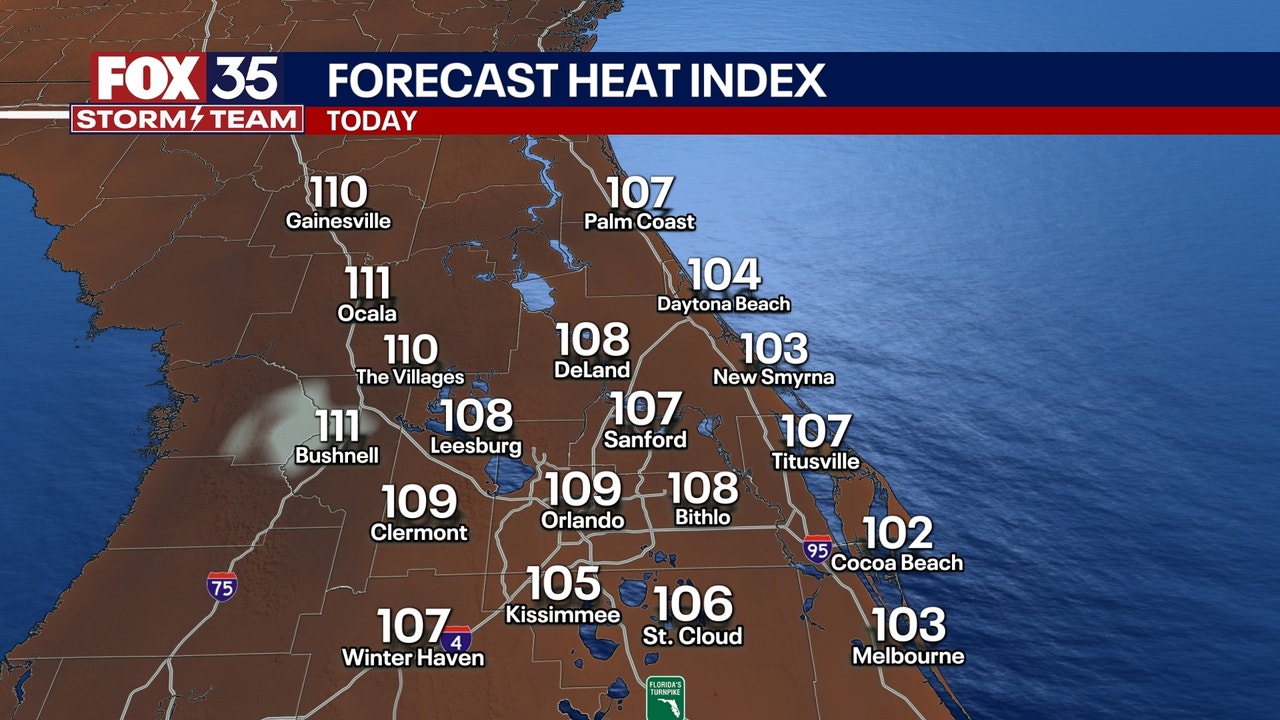 FOX 35 Weather Impact Day: Central Florida under heat advisory through Tuesday
