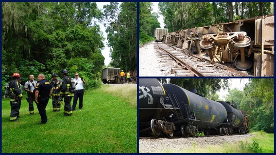 Trail derails in Ocala: 2 engines and 8 cars impacted, officials say