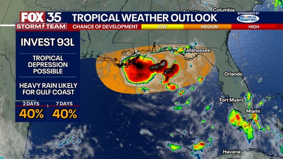 Invest 93L: Tropical depression could form by end of week, bringing heavy rainfall across Gulf Coast