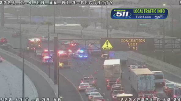I-4 eastbound reopens after multi-vehicle crash near Michigan Street