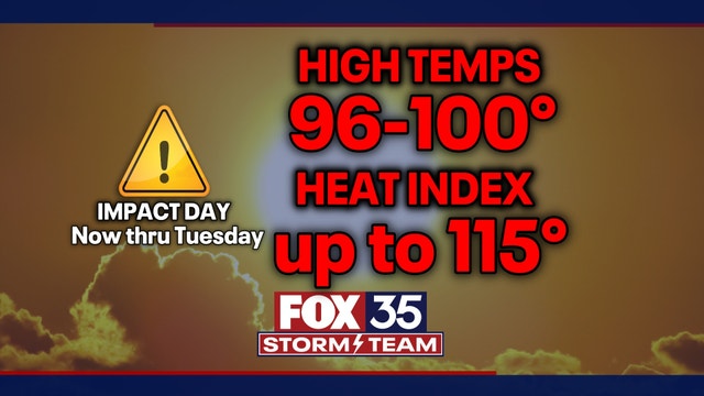 FOX 35 Weather Impact Days: Central Florida under heat advisory through Tuesday
