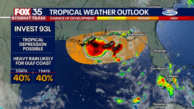Invest 93L: Tropical depression could form by end of week, bringing heavy rainfall across Gulf Coast