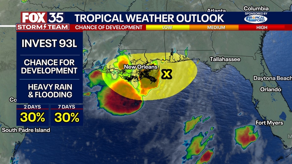 Invest 93L: Gulf Coast flood threat increases as system is monitored for tropical development