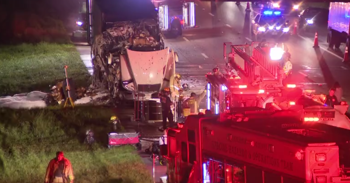 Photos: Semi-truck filled with packages burns on I-4 | FOX 35 Orlando