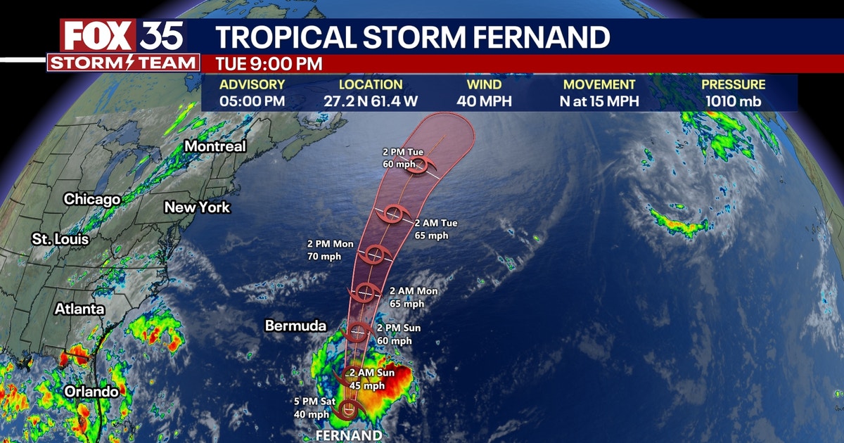 NHC tracking Tropical Storm Fernand, another disturbance in the ...