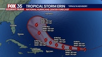 Tropical Storm Erin tracker: Hurricane forecast, timeline, spaghetti models, Florida impact