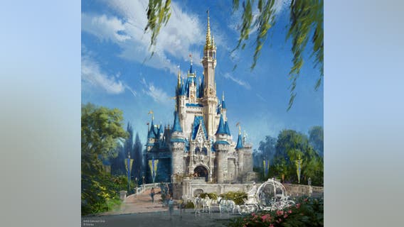 Cinderella Castle at Walt Disney World is getting repainted