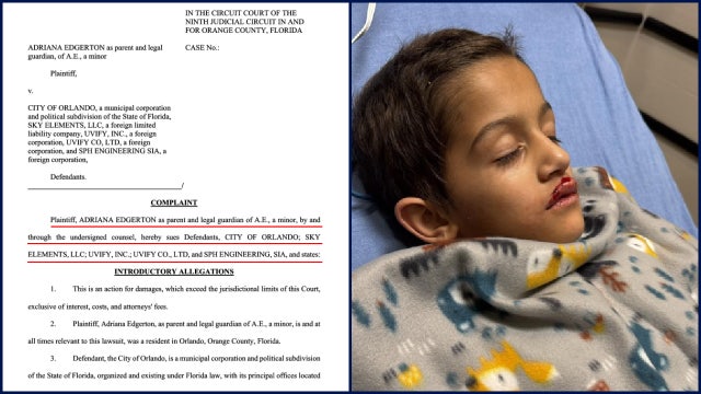 Florida mom of boy hurt in Lake Eola drone show mishap files lawsuit against Orlando, drone company