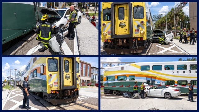 SunRail train collides with car on tracks in Maitland, officials say