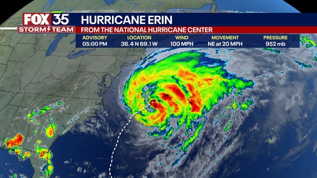 Hurricane Erin puts Florida under coastal threat with dangerous surf, strong rip currents