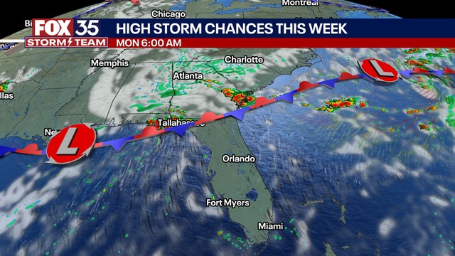Orlando weather: High storm chances this week for Central Florida