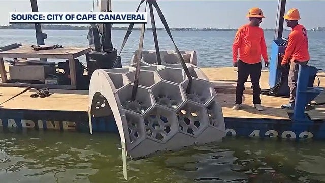 Cape Canaveral installs reef arches to protect wastewater plant from storm surge, erosion